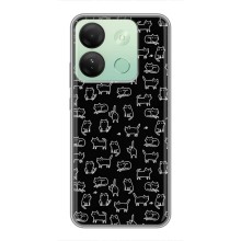 Чехол с принтом для Infinix Smart 7 HD (AlphaPrint) Модные коты (Меленькие котики)