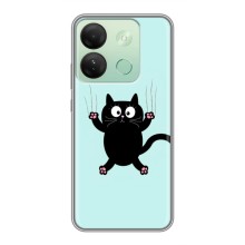 Чехол с принтом для Infinix Smart 7 HD (AlphaPrint) Модные коты (Падающий кот)