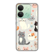 Чехол с рисунком кот на Infinix Smart 7 HD (Коллаж котов)