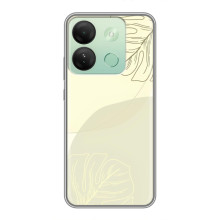 Чехол цветочный дизайн для Infinix Smart 7 HD (Зелёный фон)