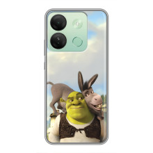 Чехол с мультфильмом Шрек на Infinix Smart 7 HD – Шрек и осел
