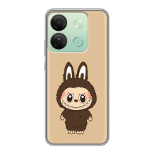 Чехол с Лабубу на Infinix Smart 7 HD (Коричневый Лабубу)