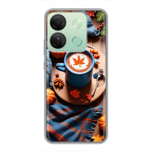Чехол с уникальным дизайном «Осень с кофе» для Infinix Smart 7 HD – Кофе и тыквы