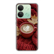 Чехол с уникальным дизайном «Осень с кофе» для Infinix Smart 7 HD – Кофе на пледе