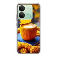 Чехол с уникальным дизайном «Осень с кофе» для Infinix Smart 7 HD – Кофе с жёлтым