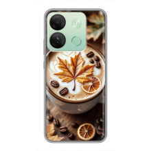 Чехол с уникальным дизайном «Осень с кофе» для Infinix Smart 7 HD – Пряный кофе
