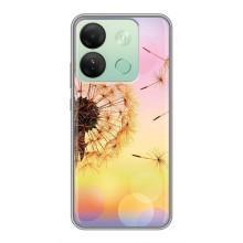 Силиконовый Чехол с одуванчиками на Infinix Smart 7 HD (Цветок-одуванчик)