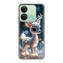 Яркий чехол для Infinix Smart 7 HD с Зимними Оленятами – Блистающий оленёнок