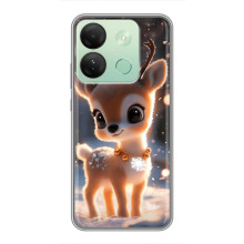 Яркий чехол для Infinix Smart 7 HD с Зимними Оленятами – Оленёнок