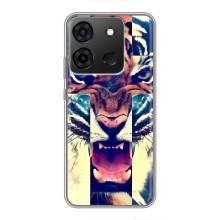 Чехлы с изображением разных животных для Infinix Smart 7 (Яркий Тигр)