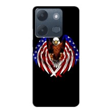 Чехол Флаг USA для Infinix Smart 7 (Крылья США)