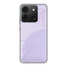 Чохол квітковий дизайн для Infinix Smart 7 – Монстера фіолетова