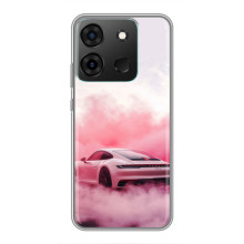 Чохол з авто Порше для Infinix Smart 7 – Рожевий Порше
