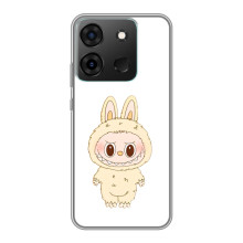 Чохол з принтом Лабубу для Infinix Smart 7 – Бежевий Лабубу