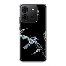 Чехол с украинским воином на Infinix Smart 7 – Украинский снайпер