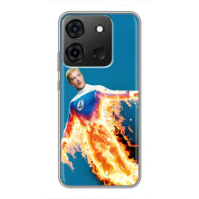 Чехол с принтом Фантастическая четверка для Infinix Smart 7 – Человек-Факел