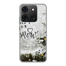 Новогодние, Праздничные Чехлы для Infinix Smart 7 - 2024 год – Let it snow