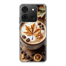 Чехол с уникальным дизайном «Осень с кофе» для Infinix Smart 7 – Пряный кофе