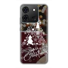Рождественские Чехлы для Infinix Smart 7 (VPrint) (Елочка узорная)