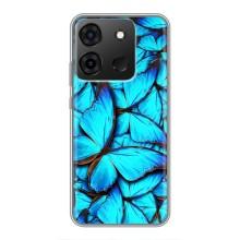 Силиконовый бампер с картинкой животных для Infinix Smart 7 (Крылья бабочек)