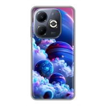 Чехлы КОСМОС для Infinix Smart 8 Plus – Синие планеты