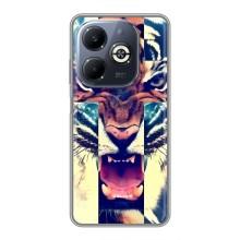 Чехлы с изображением разных животных для Infinix Smart 8 Plus (Яркий Тигр)