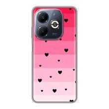 Чехлы с тематикой "Маленькие Сердечки" на Infinix Smart 8 Plus (Чорные сердечки)