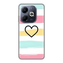 Чехлы с тематикой "Маленькие Сердечки" на Infinix Smart 8 Plus (Красивое сердечко)