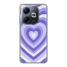Чехлы с тематикой "Маленькие Сердечки" на Infinix Smart 8 Plus (Сердце фиолет)