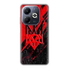Чохли УПА (Червоно-Чорний) на Infinix Smart 8 Plus – Герб в кольорах УПА
