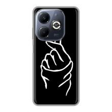 Чохол (Знак сердечка) для Infinix Smart 8 Plus – Сердечко на чорному