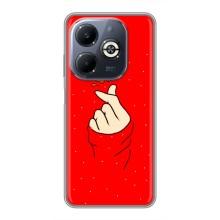 Чохол (Знак сердечка) для Infinix Smart 8 Plus – Сердечко на червоному