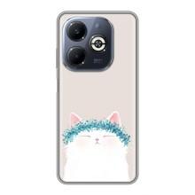 Чехол на тематику: Коты для Infinix Smart 8 Plus (Белый котик)