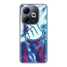 Чехол с принтом для Infinix Smart 8 Plus (AlphaPrint - Знак сердечка)