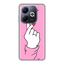 Чехол с принтом для Infinix Smart 8 Plus (AlphaPrint - Знак сердечка)