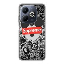 Чохол з Брендами одягу на Інфінікс Смарт 8 Плюс – Supreme Маус