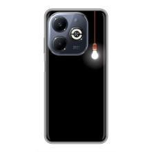 Чехол с картинками на черном фоне для Infinix Smart 8 Plus – Лампочка
