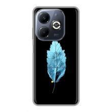 Чехол с картинками на черном фоне для Infinix Smart 8 Plus – Листочек