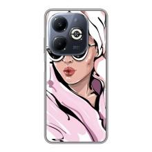 Чехол с картинкой Модные Девчонки Infinix Smart 8 Plus – Девушка в халате