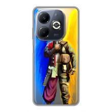 Чехол с картинкой (Патриотический КОЗАК) на Infinix Smart 8 Plus – Козак с крыльями