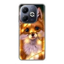 Чехол с Лисичкой для Infinix Smart 8 Plus – Новогодний лисенок
