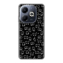 Чехол с принтом для Infinix Smart 8 Plus (AlphaPrint) Модные коты (Меленькие котики)