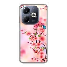 Чохол з картинкою Сакури на Infinix Smart 8 Plus – Метелики на сакурі