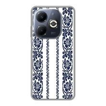 Силіконовый Чохол на Infinix Smart 8 Plus з картинкой Вишиванки – Синя вишиванка