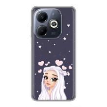 Чехол Стильные девушки на Infinix Smart 8 Plus – Девушка и сердечки