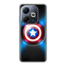 Чехол с Щитом Капитана Америки на Infinix Smart 8 Plus – Яркий Щит Капитана