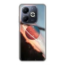 Чехол (ТПУ) с планетами на Infinix Smart 8 Plus – Сатурн