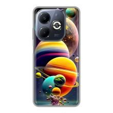 Чехол (ТПУ) с планетами на Infinix Smart 8 Plus – Солнечна система