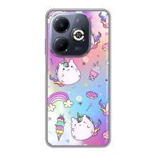 Чехол Unicorn на Infinix Smart 8 Plus – Радуга и Единорог