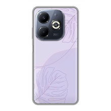 Чехол цветочный дизайн для Infinix Smart 8 Plus – Монстера фиолетовая